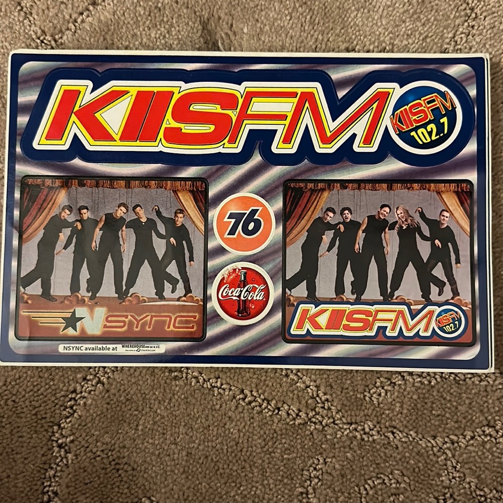 Vintage NSYNC KIIS FM 102.7 Stickers Decals Justin Timberlake